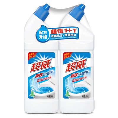 超威 家居消毒/衛(wèi)生間清潔 馬桶清潔劑強(qiáng)力除尿垢 500g*2瓶