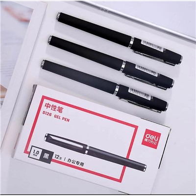 得力(deli )書(shū)寫(xiě)用筆類(lèi)用具S126中性筆1.0mm子彈頭