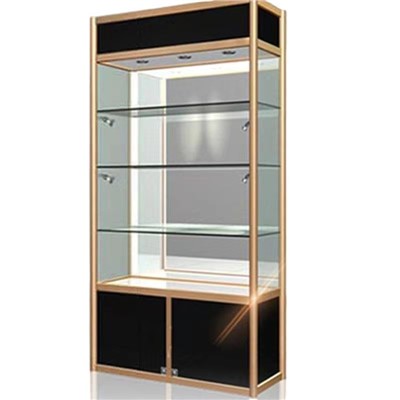 鑫國(guó)景 文件柜 L897文件柜 120*40*200含鋼化玻璃+頂燈(組))