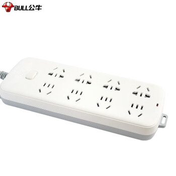 公牛(BULL) GN-S1080  插座  新國(guó)標(biāo)插座/插線(xiàn)板/插排/排插/接線(xiàn)板/拖線(xiàn)板 8位總控全長(zhǎng) 3米